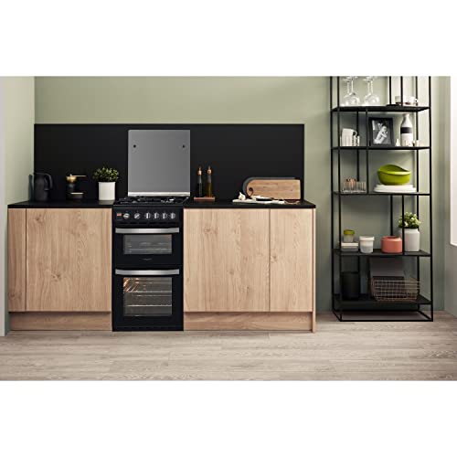 Hotpoint 50CM HD5G00CCBK/UK Gas Double Freestanding cooker - Black