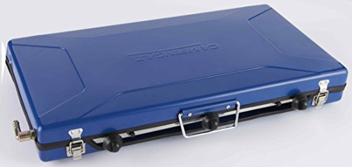 Campingaz Chef Folding Double Burner Stove and Grill, compact gas cooker for camping or festivals, Blue