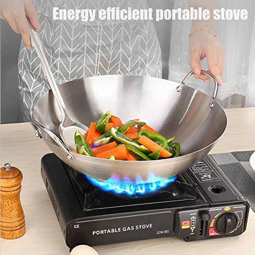 LabTEC Camping Gas Stove Portable Gas Cooker, Single Burner, Automatic Ignition System, 2.9 KW, Compact Outdoor Cooker, Camping Equipment for Outdoor Cooking BBQ