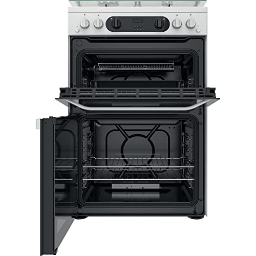 Hotpoint 60CM HDM67G0CCW/UK Gas Double Freestanding cooker - White