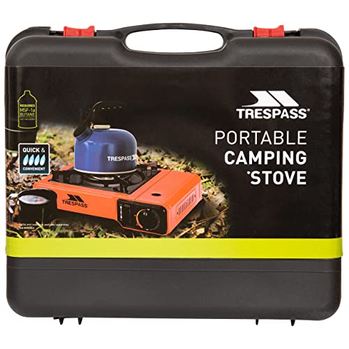 Trespass Gastro, Red, Camping Gas Cooker with Temperature Gague & Built In Ignition, Red