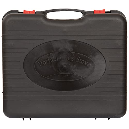 Trespass Gastro, Red, Camping Gas Cooker with Temperature Gague & Built In Ignition, Red