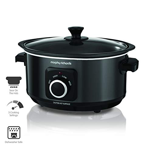 Morphy Richards 460012 Slow Cooker Sear and Stew, 3.5 Litre 163W, Black