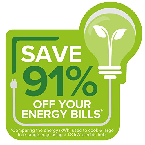 Salter EK2783 Electric Egg Cooker for Boiled & Poached, Ideal for Soft Medium or Hard Boiled, Rack Holds Up to 6 Eggs, Includes Poaching Trays, Auto Shut Off Function, Transparent, 430W