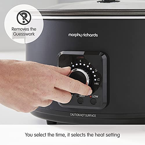Morphy Richards 461021 6.5L Easy Time Slow Cooker, Black