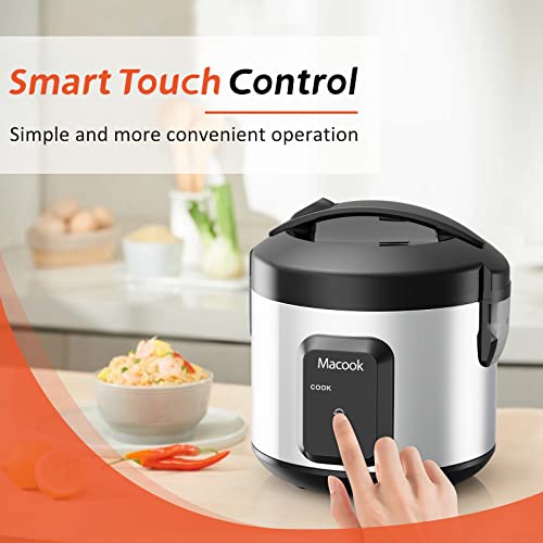 1.0L Mini Rice Cooker, 4 Cups Uncooked Macook Advanced Rice Cooker, Delicious One Pot Meal, Portable Travel Steamer Small, Keep Warm, Suitable For 1-4 People - For Cooking Soup, Rice, Stews & Oatmeal