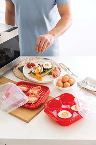 Décor Microwave Bacon Cooker | Splatter Proof Crisper Tray with Lid | Dishwasher Safe | BPA-Free