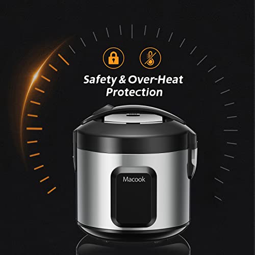 1.0L Mini Rice Cooker, 4 Cups Uncooked Macook Advanced Rice Cooker, Delicious One Pot Meal, Portable Travel Steamer Small, Keep Warm, Suitable For 1-4 People - For Cooking Soup, Rice, Stews & Oatmeal
