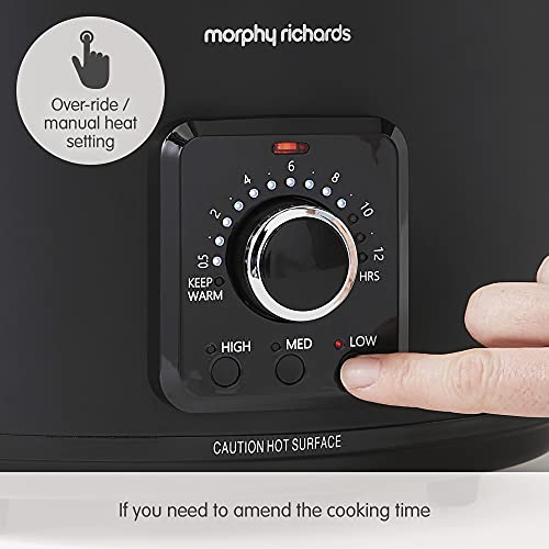 Morphy Richards 461021 6.5L Easy Time Slow Cooker, Black