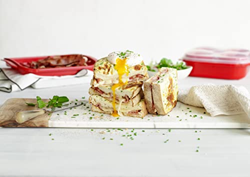 Décor Microwave Bacon Cooker | Splatter Proof Crisper Tray with Lid | Dishwasher Safe | BPA-Free