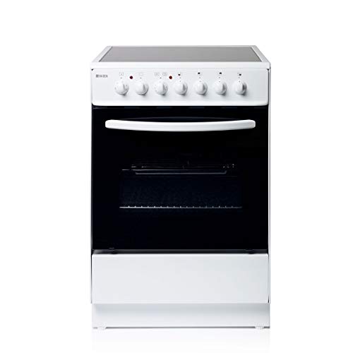 Haden HEC60W Electric Cooker with Ceramic Hob, 64 Litre Capacity, 60 cm Size, White