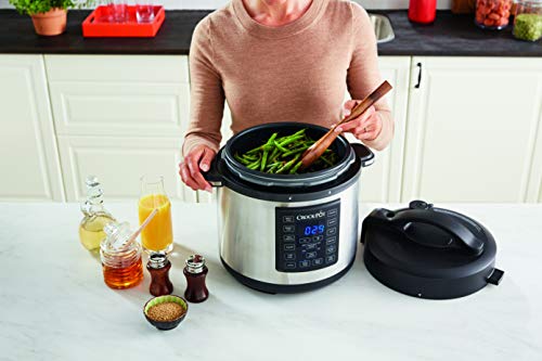 Crockpot Express Pressure Cooker | 12-in-1 Programmable Multi-Cooker | Slow Cooker | Food Steamer and Saute | 5.6 L | Energy Efficient | Stainless Steel [CSC051]