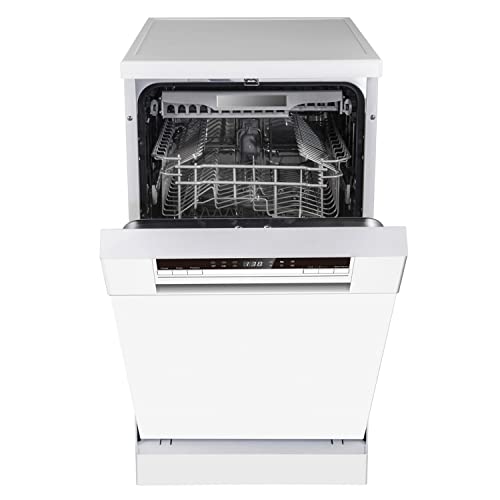 Hisense HS520E40WUK Slimline 11 Places Free Standing Dishwasher White with 15 Minutes Quick Wash