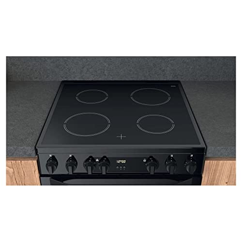 60CM Electric Double Freestanding cooker - Black