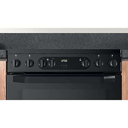 60CM Electric Double Freestanding cooker - Black