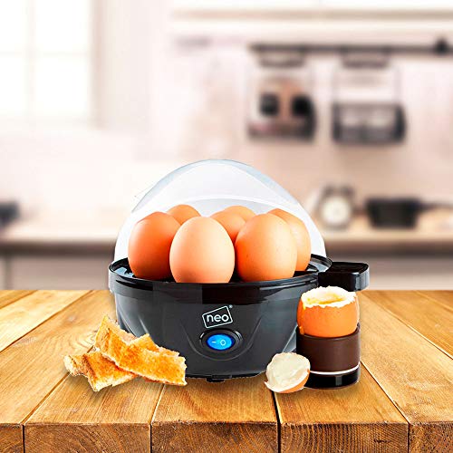 Neo 3 in 1 Durable Kitchen Electric Egg Cooker, Boiler, Poacher Poached Boiled & Omelette Maker Machine Steamer with Timer (Clear Egg)