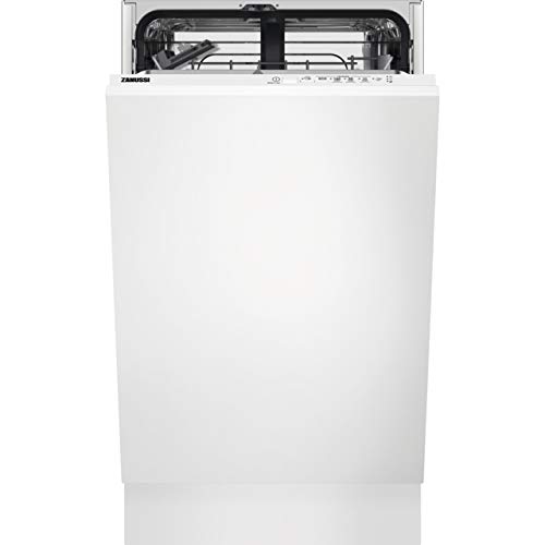 Zanussi ZSLN1211 Fully Integrated Slimline Dishwasher - Black Control Panel with Sliding Door Fixing Kit