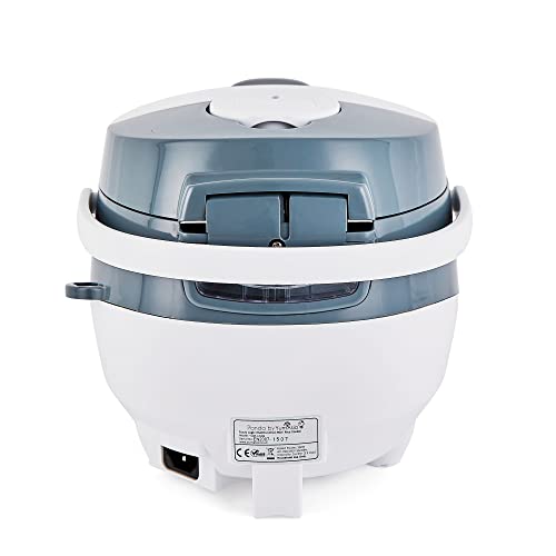 Yum Asia Panda Mini Rice Cooker With Ninja Ceramic Bowl and Advanced Fuzzy Logic (3.5 cup, 0.63 litre) 4 Rice Cooking Functions, 4 Multicooker functions, LED display, 220-240V (White and Grey (EU))