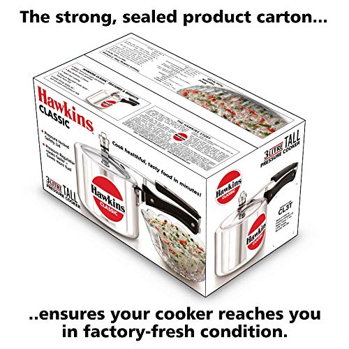 Hawkins HACL3T New Classic Cooker 3 L / 3.15 Quart Tall, Small, Silver