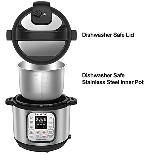 Instant Pot DUO 60 Duo 7-in-1 Smart Cooker, 5.7L - Pressure Cooker, Slow Cooker, Rice Cooker, Sauté Pan, Yoghurt Maker, Steamer and Food Warmer, Brushed Stainless Steel