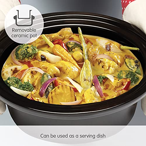Morphy Richards 460017, 3.5 Litre Ceramic Slow Cooker, One-Pot Solution, Brushed Steel