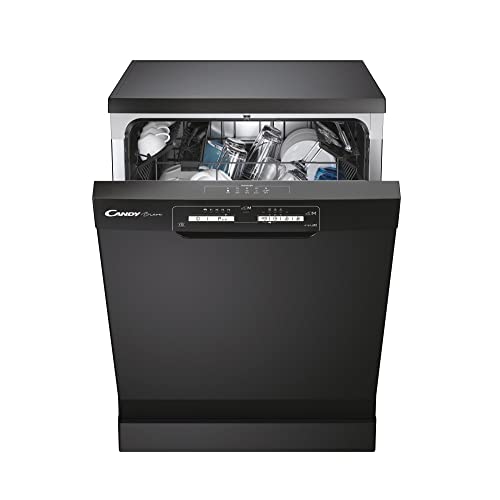 Candy CDPN1L390PB Freestanding Full Size Dishwasher, 13 Place Settings, 60 cm Wide, Smart enabled, Black