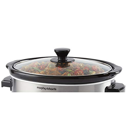 Morphy Richards 460017, 3.5 Litre Ceramic Slow Cooker, One-Pot Solution, Brushed Steel