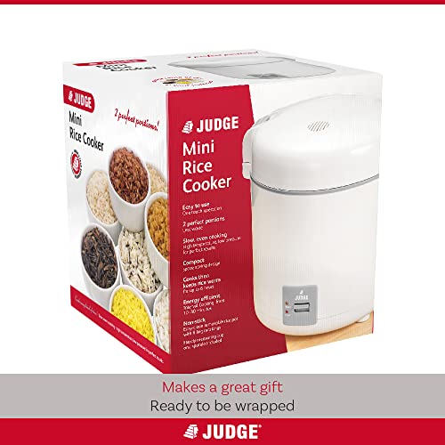 Judge JEA63 Small Electric Rice Cooker for 2, Fully Automatic with Removable Non Stick Rice Pot, 2 Year Guarantee