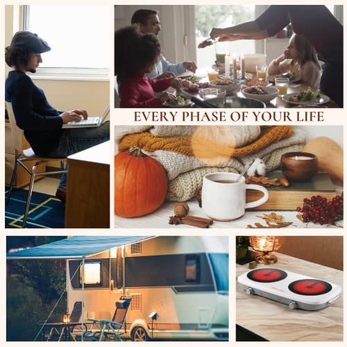 Single Hot Plate Electric Cooker Hob | 1300W Infrared Portable Electric Hob Cooker | Table Top Single Burner Electric Hot Plate For Cooking At Home or Outdoors | Electric Camping Stove | TEDCHEF