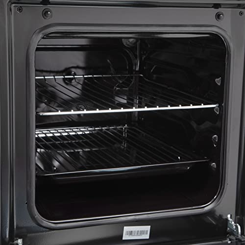 WILLOW WSE50B Electric Cooker, Integrated Grill, Four Electric Ceramic Hobs, Single Conventional Oven, Analogue Dials, 50cm Wide, 48L Capacity, 2 Years Manufacturer’s Warranty (Black)