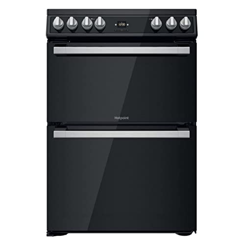 Hotpoint 60cm Double Oven Electric Cooker with Catalytic Cleaning - Black