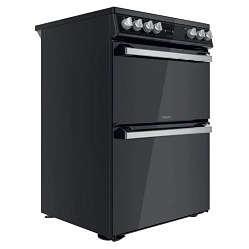 Hotpoint 60cm Double Oven Electric Cooker with Catalytic Cleaning - Black
