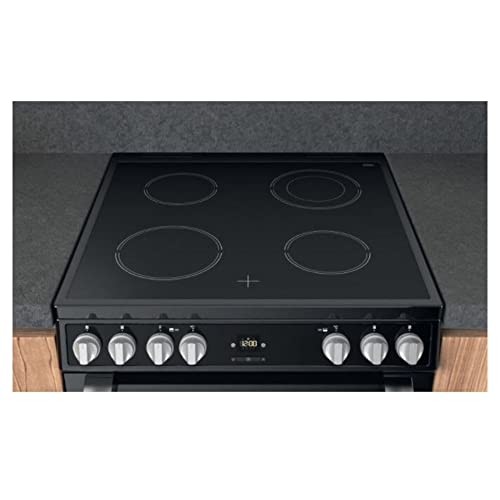 Hotpoint 60cm Double Oven Electric Cooker with Catalytic Cleaning - Black