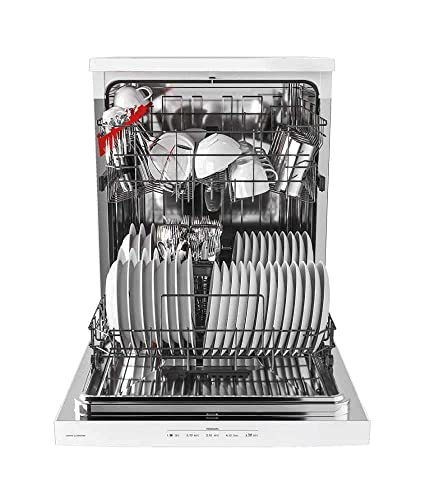 Hoover HSPN1L390PW 13 Place 5 Programmes WIFI & Bluetooth Full Size Freestanding Dishwasher (White)