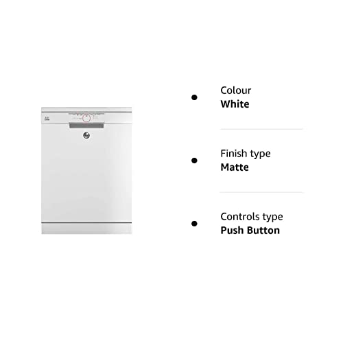 Hoover HSPN1L390PW 13 Place 5 Programmes WIFI & Bluetooth Full Size Freestanding Dishwasher (White)
