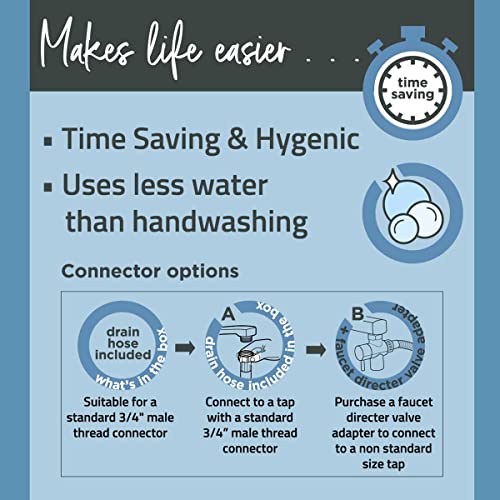 Cookology CTTD6 Compact Mini Portable Counter Top, Tabletop Dishwasher Small, 6 place settings, 6.5 Litre Cycle and 7 Wash Cycles with ECO Friendly Mode - in White