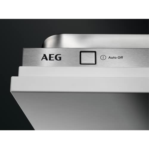 AEG FSB42607Z Built-In Fully Integrated Full Size Dishwasher with AirDry Technology, 13 Place Settings, 60cm, White, E Rated Energy