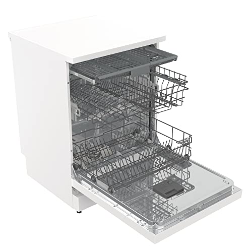 Hisense 16 Place Settings Freestanding Standard Dishwasher, White - Auto Dry Automatic door opening - D Rated, HS643D60WUK, 598 x 599 x 846 mm (L x W x H) [Energy Class D]