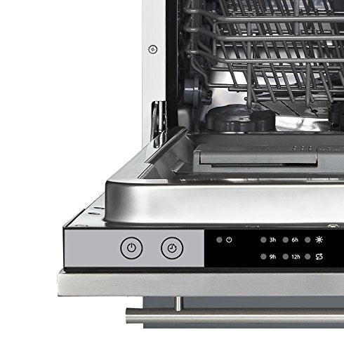 Cookology CBID450 Slimline Freestanding Integrated Dishwasher 45cm with 10 place settings, 6 Wash Programmes, LED Control Panel and a Delay Timer - in Stainless Steel