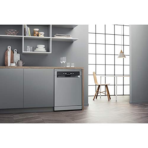 Hotpoint HFC 3C26 WC X UK Freestanding Standard Dishwasher, 14 Place Settings, 7 Programs, Stainless Steel