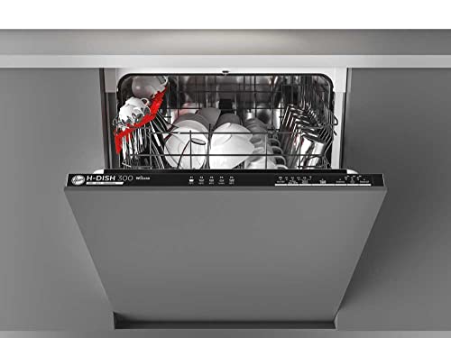 Hoover HDIN 2L360PB-80 Integrated Standard Dishwasher, Wifi Connected, 10 liters, Black, Noise level: decibels 47