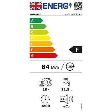 Hotpoint Freestanding HSFE1B19SUKN Slim 45cm 10 Place Dishwasher - Silver