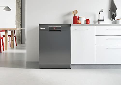 Hoover HF 6E3DFA-80 Freestanding Fullsize Dishwasher, 16 Place Settings, 9 Programmes, WIFI Connectivity, Anthracite
