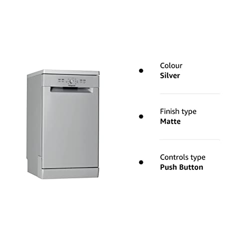 Hotpoint Freestanding HSFE1B19SUKN Slim 45cm 10 Place Dishwasher - Silver