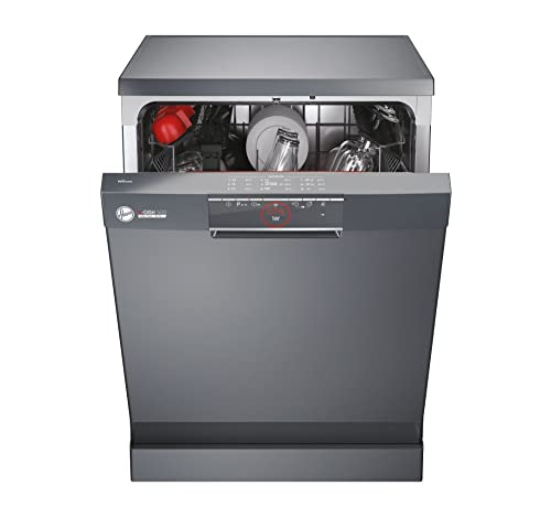 Hoover HF 6E3DFA-80 Freestanding Fullsize Dishwasher, 16 Place Settings, 9 Programmes, WIFI Connectivity, Anthracite
