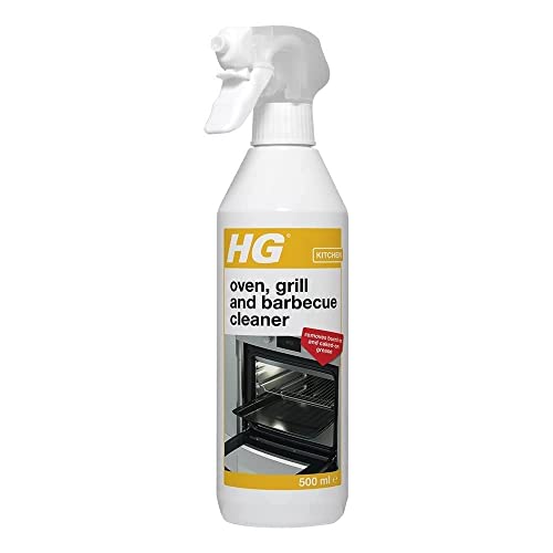 HG Grill, Barbecue & Oven Cleaner Spray by HG Cleaning Products, Heavy Duty Degreaser Spray & Stainless Steel Cleaner, BBQ & Kitchen Cleaner, Hob Cleaner Removes Baked-On Food - 500 ml (138050106)