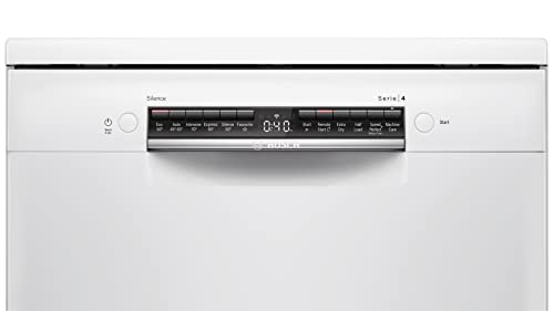 Bosch SMS4HCW40G Serie 4 Freestanding Dishwasher with 14 place settings, Home Connect, ExtraDry, VarioDrawer, Flex baskets, DosageAssist, 60cm, White