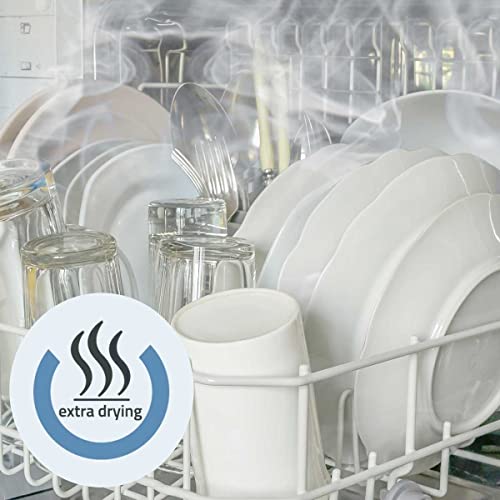 Cookology CTTD8 Compact Mini Portable Counter Top, Tabletop Dishwasher Small, 8 place settings and 8 Wash Cycles with ECO Friendly Mode - In Silver