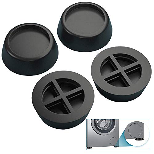 4 PCS Rubber Feet for Washing Machine, Universal Washing Machine Feet Pads - Non Slip Shock Absorber (6.5cm), Black