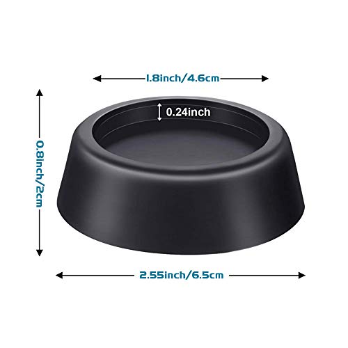 4 PCS Rubber Feet for Washing Machine, Universal Washing Machine Feet Pads - Non Slip Shock Absorber (6.5cm), Black
